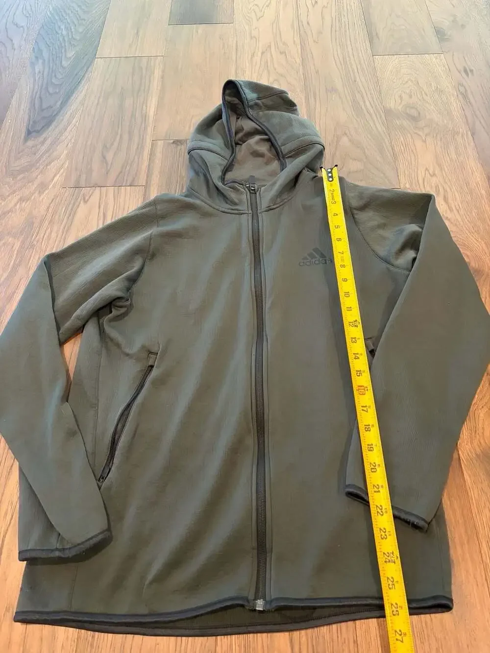Adidas ZNE Full Zip Hoodie Olive Green Size Large